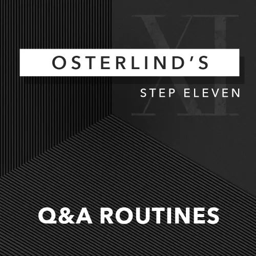 Osterlind's 13 Steps 11 Q&A Routines by Richard Osterlind