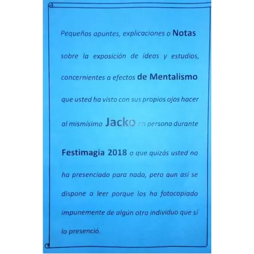 Notas Exposicion Festimagia 2018 by Jacko