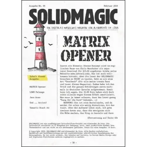 Solidmagic Magazine 2019 Nr. 05 by Alexander De Cova