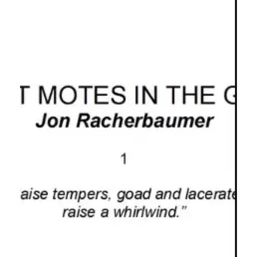 Dust Motes in the Gird by Jon Racherbaumer