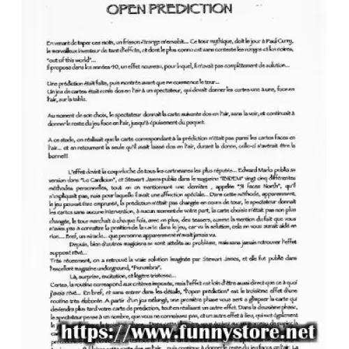 Open Prediction by Gaetan Bloom