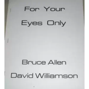 For Your Eyes Only by David Williamson & Bruce Allen