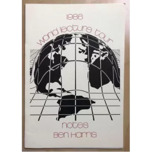 1986 World Lecture Tour Notes by Ben Harris