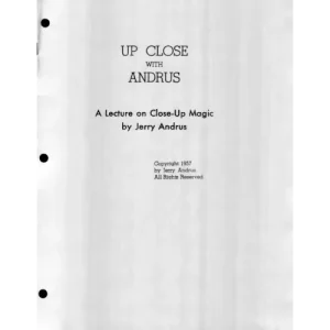 Jerry Andrus – Up Close With Andrus, a lecture on close-up magic