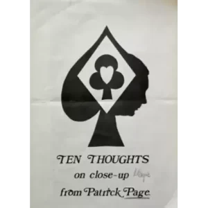 Ten Thoughts on Close-Up by Patrick Page