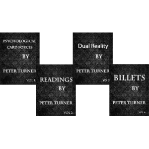 4 Volume Set Of Reading, Billets, Dual Reality And Psychological Playing Card Forces by Peter Turner
