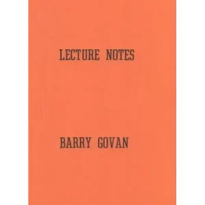 Barry Govan – Lecture Notes