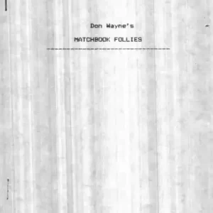 Matchbook Follies by Don Wayne