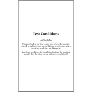 Test Conditions by Art Vanderlay