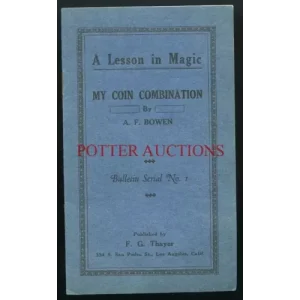 A Lesson In Magic by A F Bowen