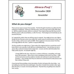 Abraca-Poof November 2020 by Brian T. Lees