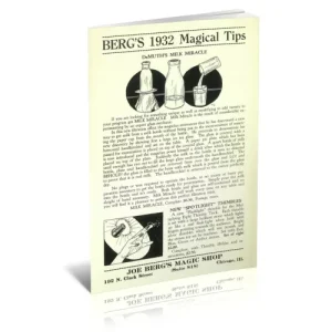 Berg’s 1932 Magical Tips by Joe Berg