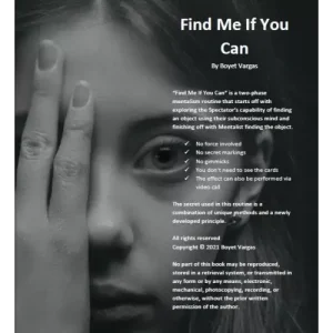 Find Me If You Can (Ebook) by Boyet Vargas