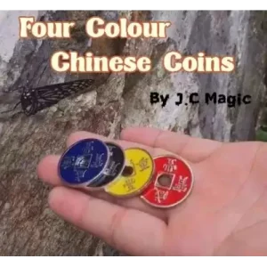 Four Colour Chinese Coins by J.C Magic