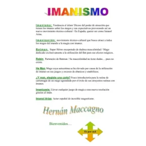 Imanismo (Spanish) by Hernan Maccagno