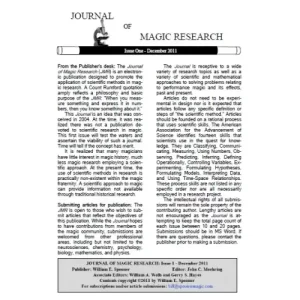 Journal Of Magic Research Magazine (1-8)