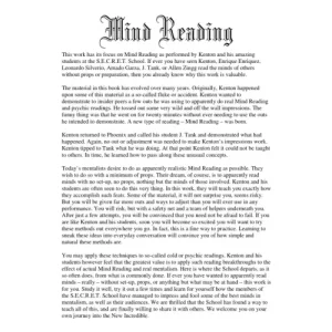 Mind Reading Lesson 14 by Kenton Knepper