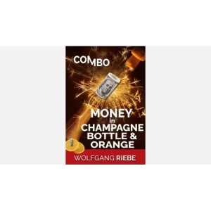 Money In Champagne Bottle & Orange by Wolfgang Riebe