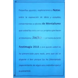 Notas Exposicion Festimagia 2018 by Jacko