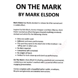 On The Mark by Mark Elsdon