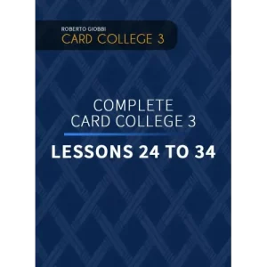 The Complete Card College 3 – Personal Instruction by Roberto Giobbi