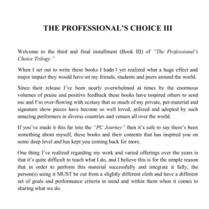 The Professional’s Choice Iii by Jerome Finley