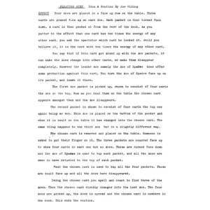 Three Card Tricks by Joe Riding