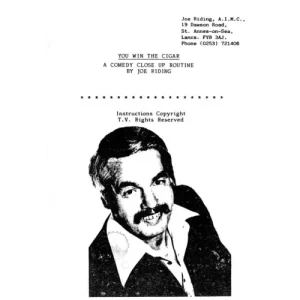 You Win The Cigar by Joe Riding