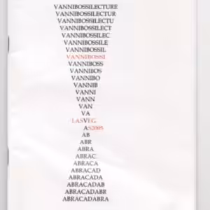 Note Di Conferenza 2005 by Vanni Bossi