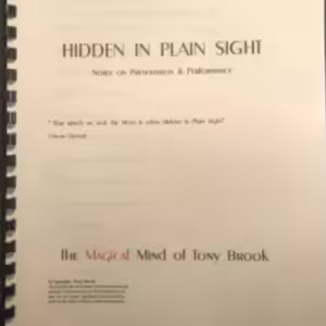 Hidden in Plain Sight by Tony Brook
